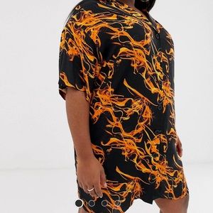 Asos Curve oversized mini dress